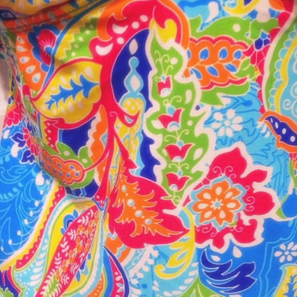 CHAPS Tankini Top Size 6 Vibrant Halter Swim - Picture 4 of 8